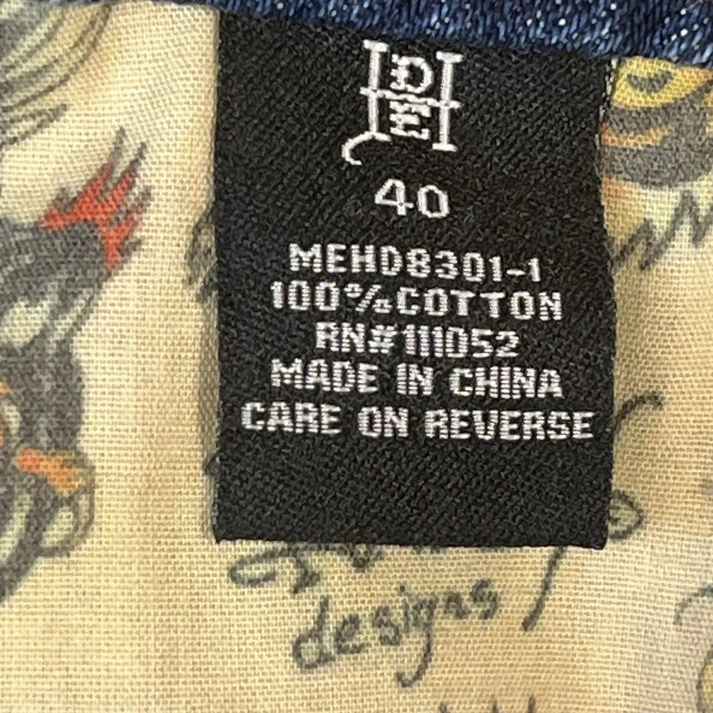 Ed Hardy Jeans Death Before Dishonor Distressed Slim Taper Denim MENS‎ SZ 40 NWT - Picture 13 of 14